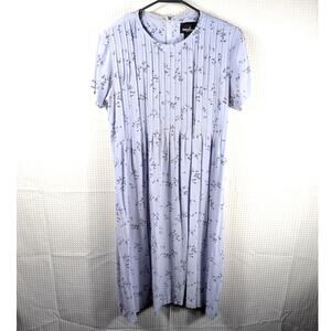 Positive Attitude 12P Vintage 90s Floral Rayon Midi Dress Lavender Sri Lanka